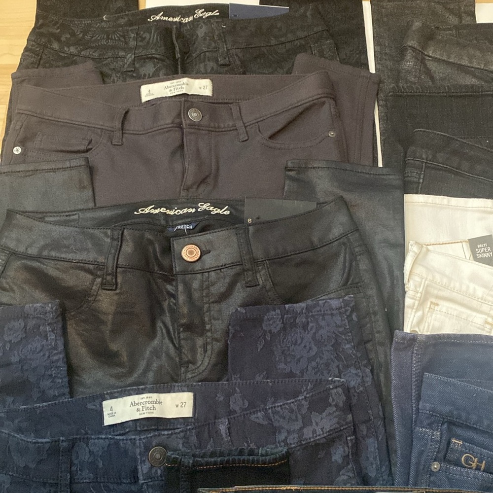 Hollister Abercrombie and fitch 2000s Y2K jeans bundle lots - Picture 2 of 8